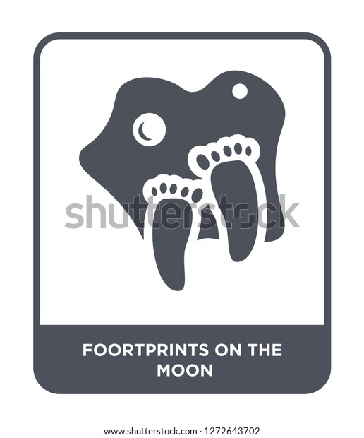 foortprints on the\
moon icon vector on white background, foortprints on the moon\
trendy filled icons from Astronomy collection, foortprints on the\
moon simple element\
illustration