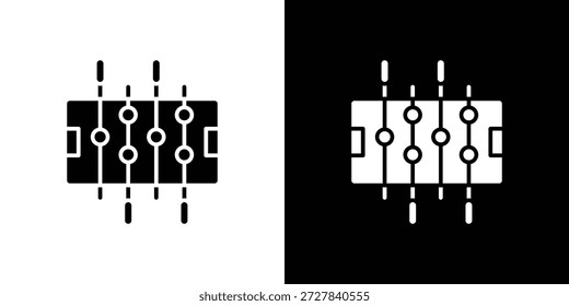 Ícone de pebolim Ilustração de vetor plano. Símbolos simples em preto