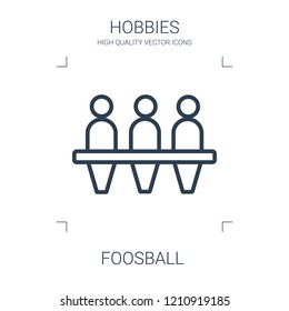 foosball icon. high quality line foosball icon on white background. from hobbies collection flat trendy vector foosball symbol. use for web and mobile