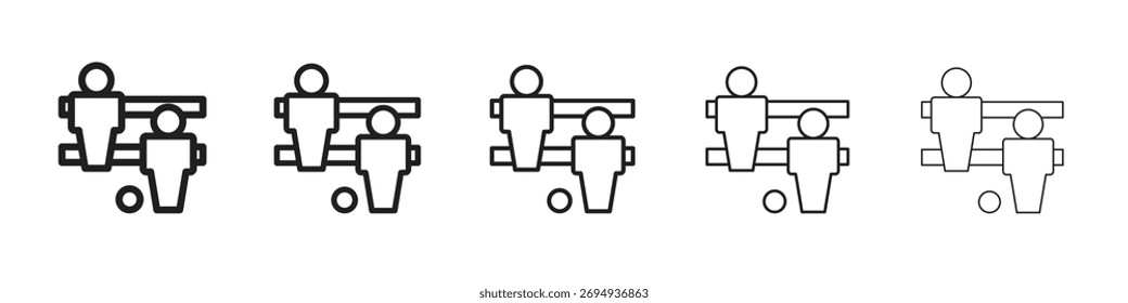 Foosball icon, outline vector logo illustration, linear pictogram isolated