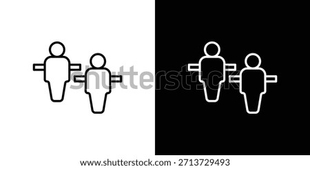 Foosball icon, outline vector sign, logo design download