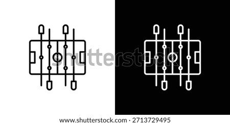Foosball icon, outline vector sign, logo design download
