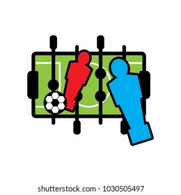 foosball icon, vector illustration