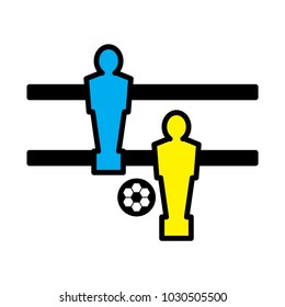 foosball icon, vector illustration