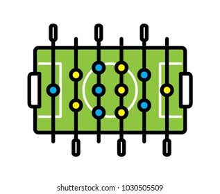 Foosball Icon, Vector Illustration