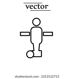 icono de futbol, ilustración vectorial diseño plano sobre fondo blanco. 1.eps