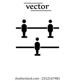 foosball icon, vector illustration on white background..eps