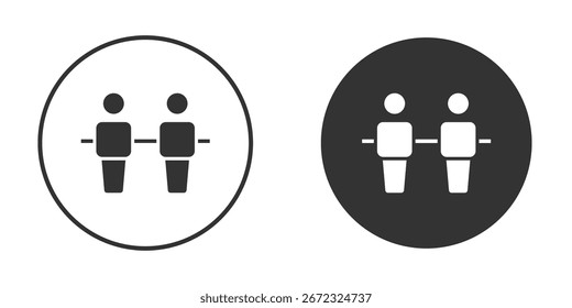 Foosball icon vector solid icon style illustration. EPS 10 file