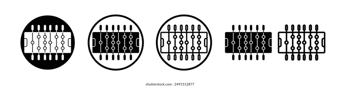 Foosball liner icon collection on white background