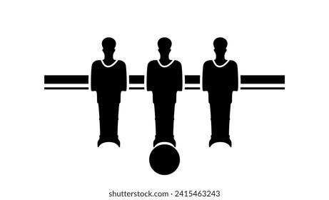 foosball sign, black isolated silhouette