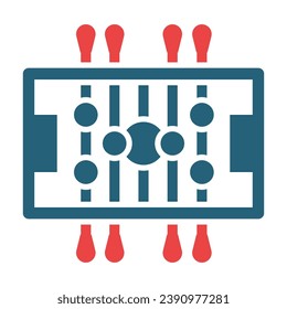 Foosball Vector Glyph Two Color Icon For Personal And Commercial Use.
