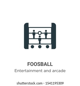 Foosball vector icon on white background. Flat vector foosball icon symbol sign from modern entertainment and arcade collection for mobile concept and web apps design.