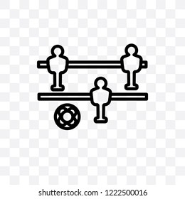 Foosball vector linear icon isolated on transparent background, Foosball transparency concept can be used for web and mobile