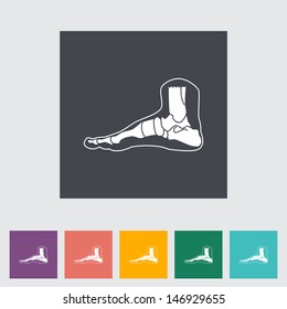 Foot anatomy flat icon. Vector illustration.