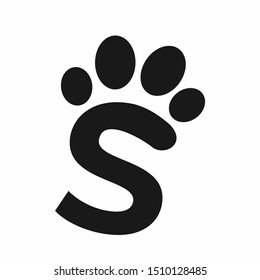 foot animal logo that formed letter S