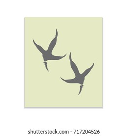 Foot Animal Vector black icon on color sticker. Material design