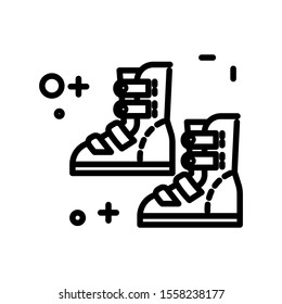 Foot and ankle brace isolated line icon, injury or trauma rehabilitation equipment vector. Orthopedics, adjustable ankle joint bandage. Pain relief, muscle sprain treatment, medicine and healthcare
