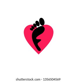 Foot and Ankle care line black logo icon design vector illustration