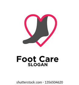 Foot and Ankle care line black logo icon design vector illustration