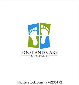 Foot and Ankle Care logo template, Socks and foot logo icon, Ankle and Foot healthcare vector icon template.