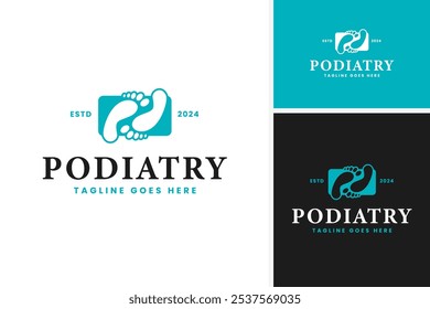 Foot and ankle clinic logo vector illustration