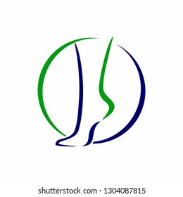 Foot and ankle logo design template vector illustration