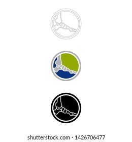 foot ankle logo designs vector health foot