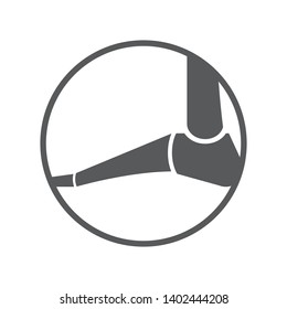 Foot Ankle Orthopedic Vector Icon Logo