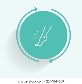 foot ankle pain icon vector design