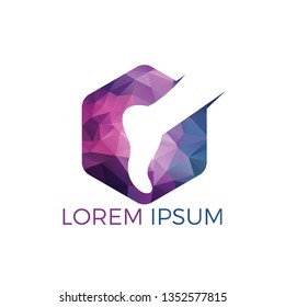 Foot and ankle podiatry vector logo design. Foot with Shield logo design template. Foot care and massage logo design.