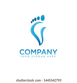 Foot and ankle podiatry vector logo design