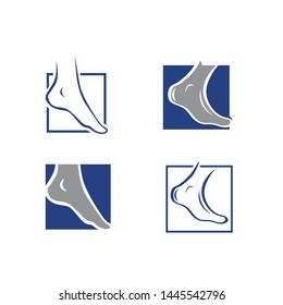 Foot and ankle podiatry vector logo design