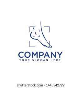 Foot and ankle podiatry vector logo design