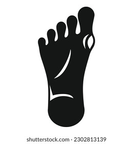 Foot arthritis icon simple vector. Medical disease. Body skeleton