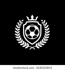 Foot Ball Football Soccer Champion Crown Logo design vector template