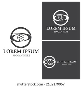 Foot ball icon logo vector template