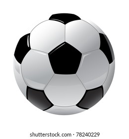 Foot Ball Isolated On The White