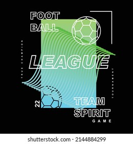 Foot ball poster typography foot ball league team spirit game typographic fashion poster wallpaper  t shirt print graphic design vector