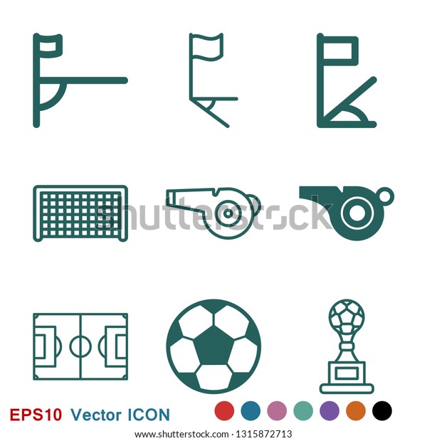 Foot ball, soccer icon sport objects for logo,
vector sign symbol for
design