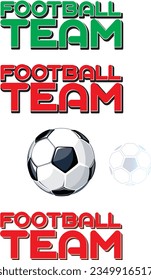 Foot Ball Team Typography Design Vector