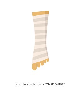 Foot bandage icon flat vector. Accident injury. Fracture patient isolated svg