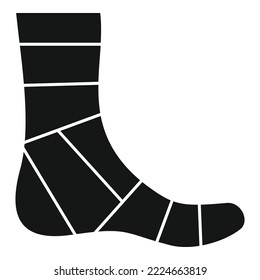 Foot bandage icon simple vector. Accident patient. Skin leg svg