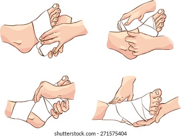 Foot Bandage Technique 