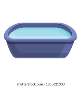 Foot bath basin icon. Cartoon of foot bath basin vector icon for web design isolated on white background