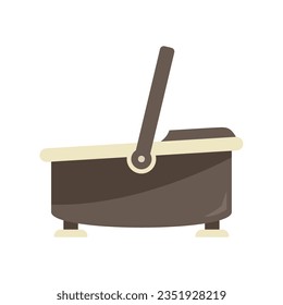 Icono de equipo de baño de pies vector plano. pies de spa. masaje de piernas aisladas