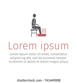 Foot Bath. Vector icon for web graphic.