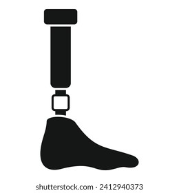 Foot bioprinting icon simple vector. Science transplant. Medical engineering
