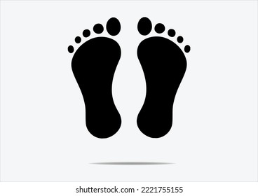 foot black icon vector hand drawn