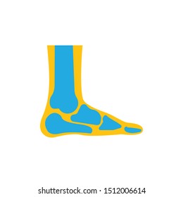 foot bone bone logo vector illustration design