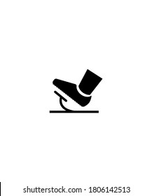foot with brake icon,vector best flat icon.